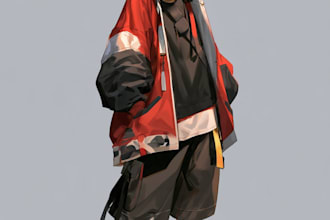 draw anime character an illustration and anime character