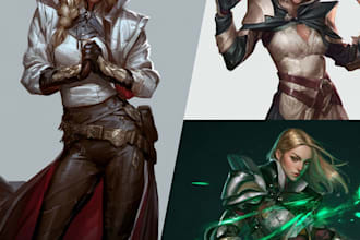 draw your dnd art or ttrpg character design or illustration