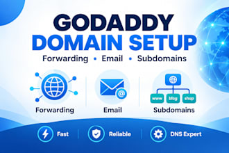 setup domain forwarding, email and subdomains on godaddy