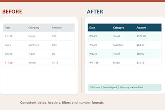 clean and format your excel spreadsheet