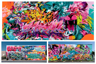 create custom graffiti art designs murals and wall arts