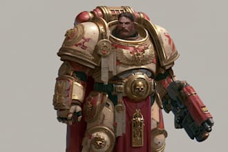 illustrate a warhammer 40k art
