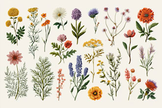 paint a high fruits botanical illustration