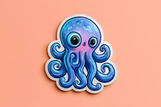 create cute doodles, illustration, sticker design