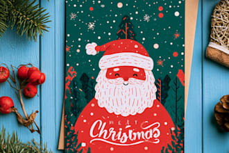 design personalized christmas cards with festive artwork