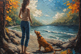 paint a real oil painting on canvas