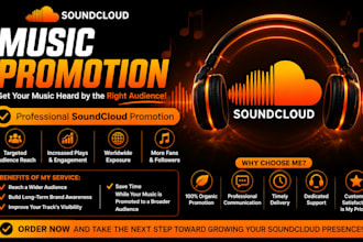 organically grow your soundcloud  to targeted followers fans