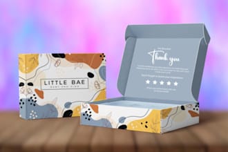 design box packaging, mailer box, subscription box and gift box with 3d