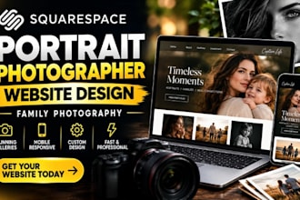 design squarespace portrait photographer website family photography web design