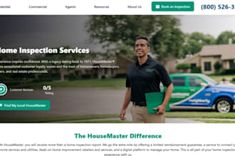 design wix home inspection website property inspector booking service website