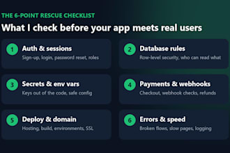 fix, secure and deploy your lovable, bolt, cursor or replit app