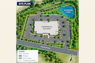 draw subdivision plan, plot, property map for residential and commercial project