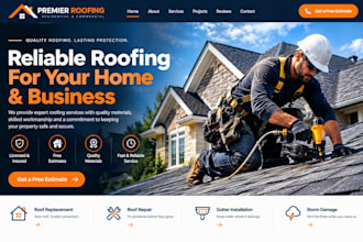 design redesign squarespace roofing website roofing company contractor website