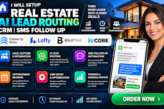 setup real estate ai lead routing CRM SMS follow up boss lofty boldtrail kvcore