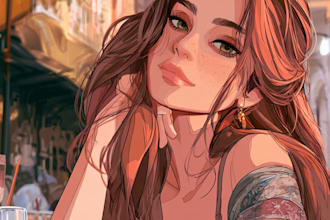draw modern anime portraits or detailed fantasy story