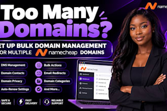set up bulk domain management for multiple namecheap domains