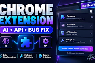 develop or fix ai powered chrome extensions with API integration