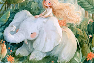watercolor children book illustrations and children book illustration