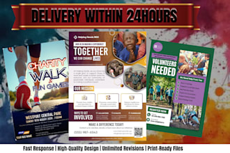 design ngo non profit charity sponsorship donation flyer
