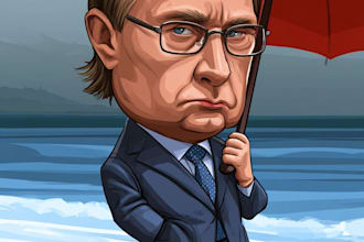 design a political cartoons illustration