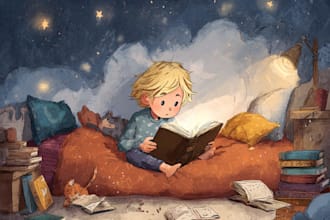 create children book illustration and children book