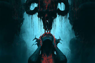 do awesome artwork for dark art, horror creepy illustration