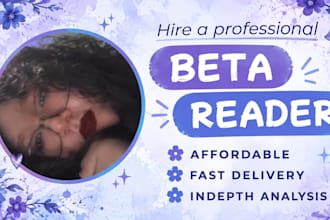 do a thorough critique and beta read of your book