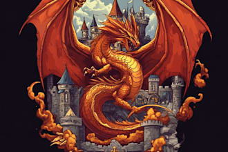 design fantasy game logo