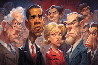 create political cartoons for media and publications