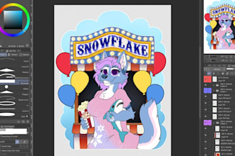 create custom furry con badge, fursona badge and furry character art