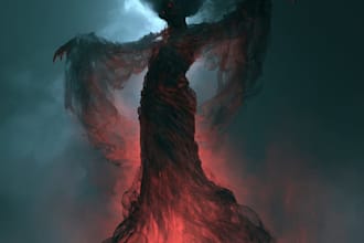 create realistic dark art horror illustrations