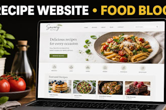 build recipe website, food blog, cooking website or wordpress recipe site