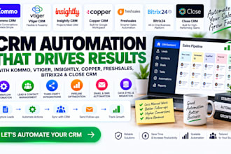 automate kommo vtiger insightly copper freshsales bitrix24 and close CRM