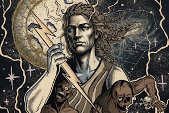 create vintage comic, horror and sci fi art