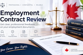 review your canadian employment contract and legal documents