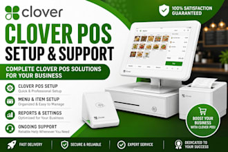 set up clover pos, build catalog, restaurant menu