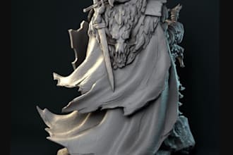 sculpt custom 3d model for resin,fdm printing, tabletop model,3d action figure