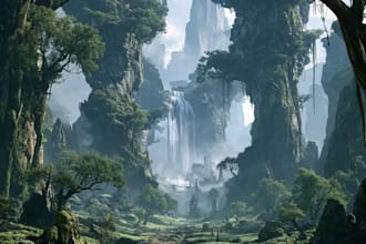 design amazing fantasy landscape