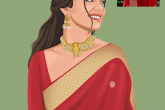paint realistic or cartoon digital portraits