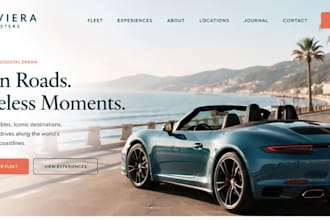 design wix car rental transport booking holiday travel service website booking