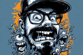 draw a custom funny meme t shirt design