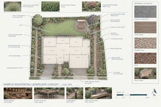 design 2d residential landscape plans, backyard and garden city permit drawing
