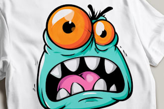 draw a custom funny meme t shirt design