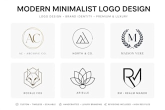 design 3 modern minimalist logo concepts in 24 hours