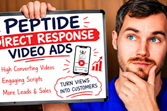 peptide direct response video ads ugc script creative testing production package