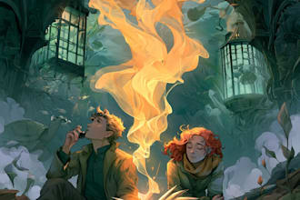 design custom fantasy book cover art with commercial rights