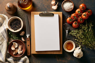 design beautiful cookbook cover and recipe book cover design