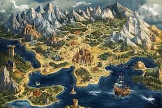 fantasy map design map illustration fantasy map