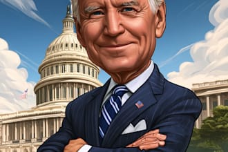 design a political cartoons illustration