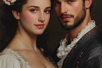 paint customized portraits into an oil painting